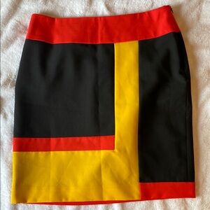 Worthington Black and Red Mini Pencil Skirt